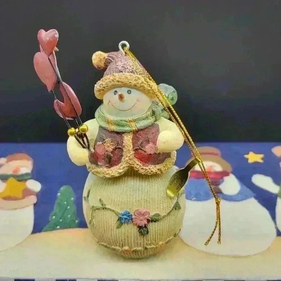 Vintage Christmas Collectors Snowman Figurines W/Box Farmhouse - Picture 10 of 14